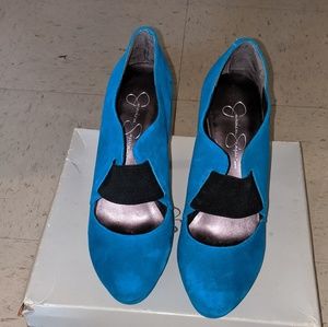 Jessica Simpson Suede blue heel